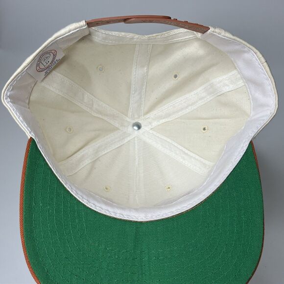 Texas Longhorns P Brand 80s Hat Cap Spellout w VTG Bevo Logo Embroidery Snapback - Picture 9 of 10
